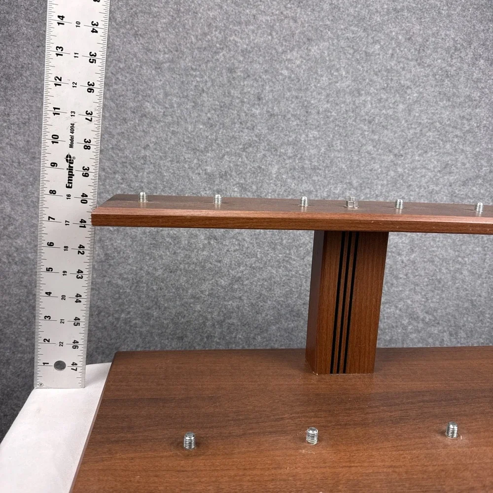 Wood Beer Tap Handle Display Stand‎ 16 Capacity Two Tier Brown Bar Rack 18 Inch